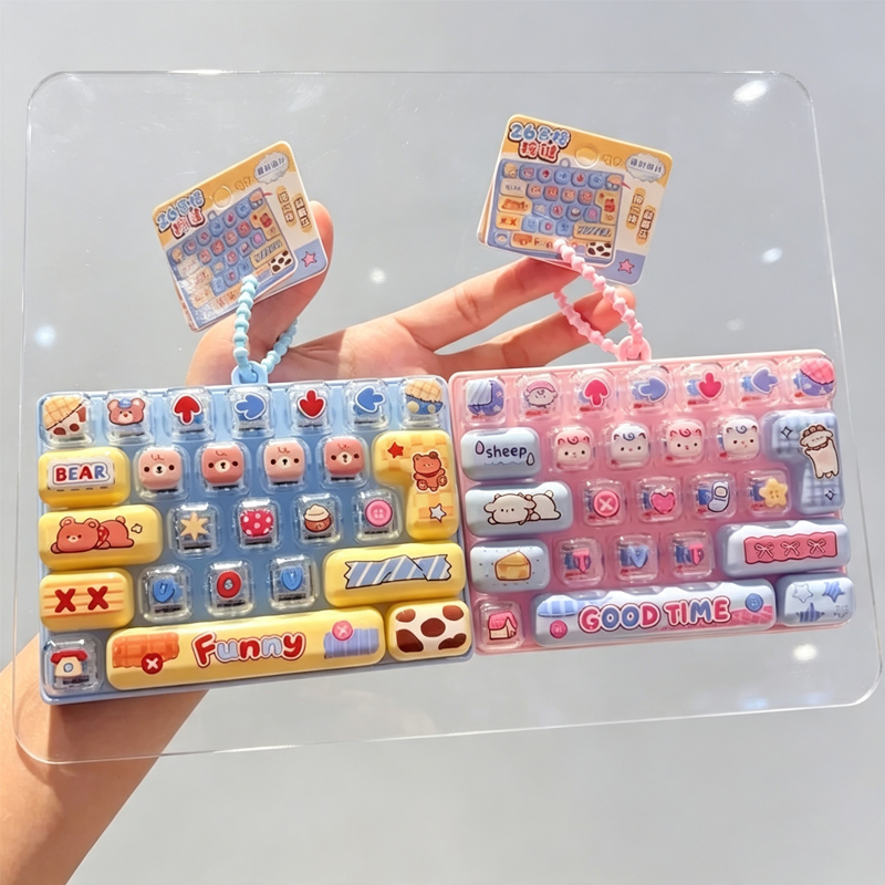 Party Games Switch - 26Grid Keycap Clicker Antiestrés Fidget, Llavero