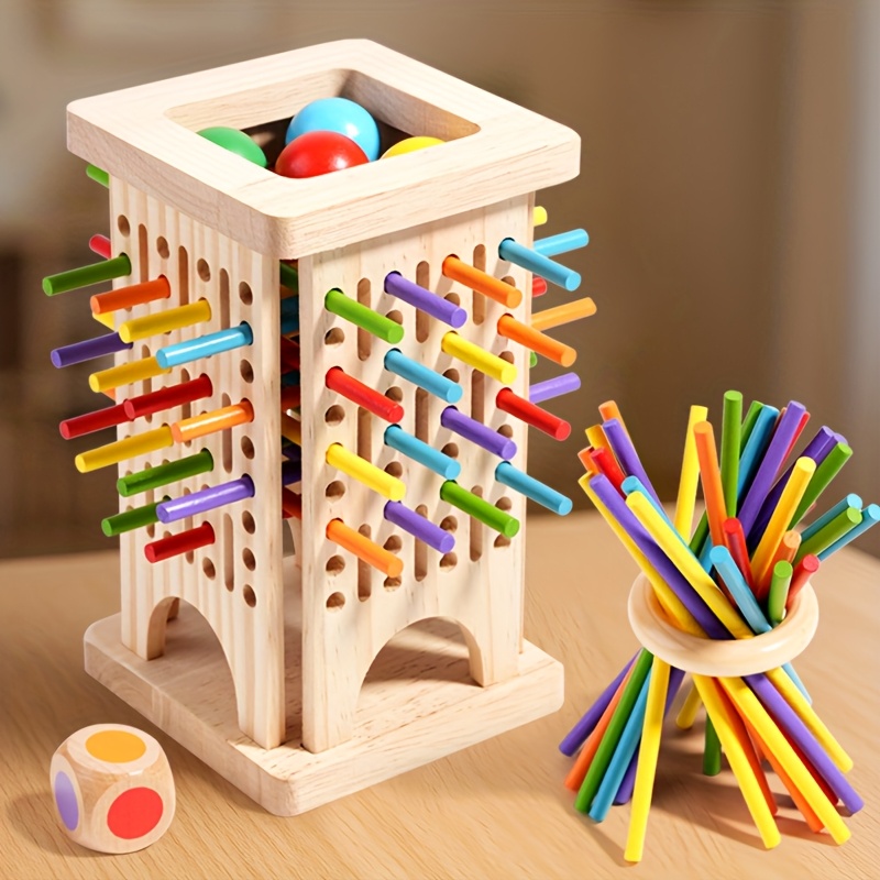 Party Games Kids Indoor - Juego de mesa de madera Montessori,