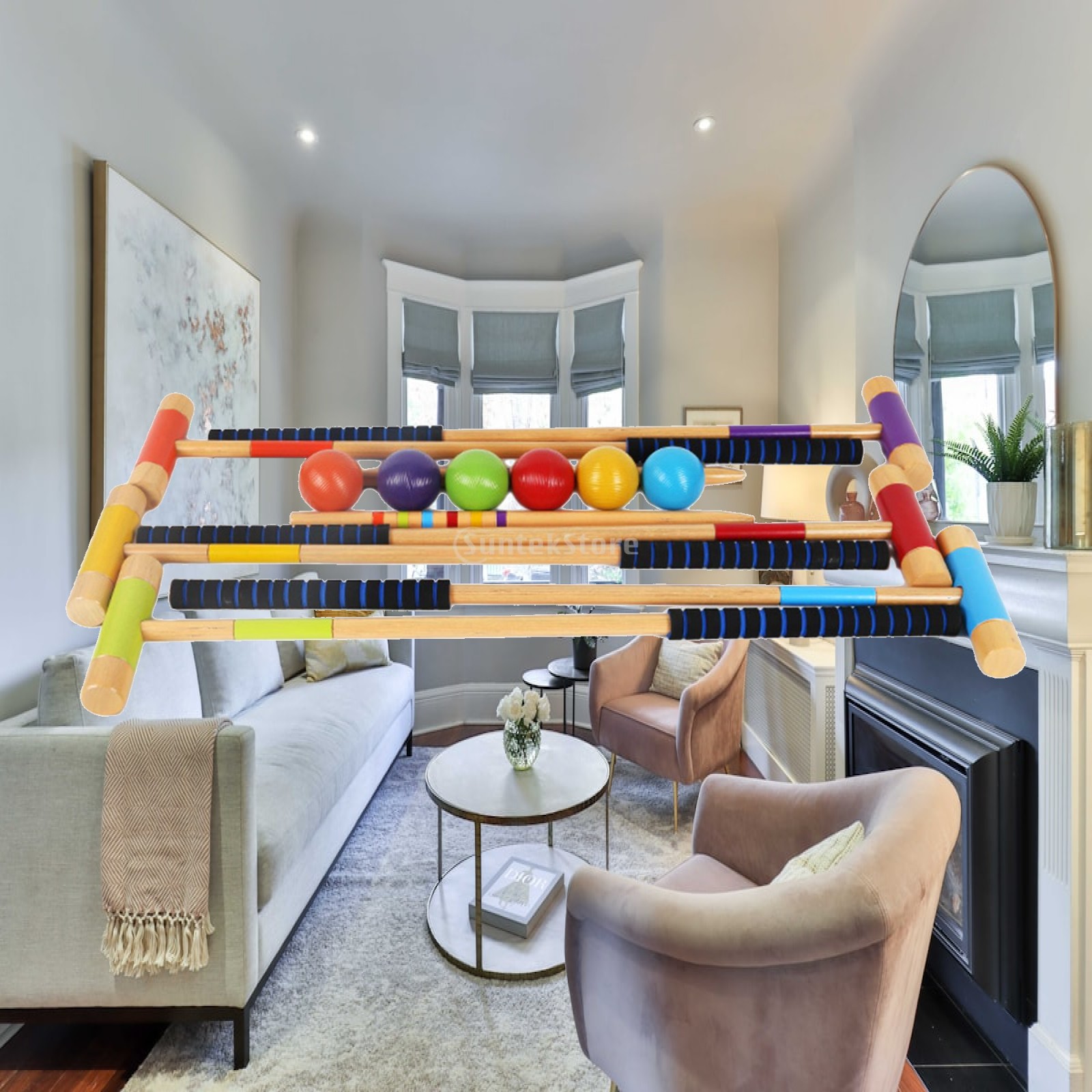 Croquet Set Lawn - Juego de Croquet para 6 Jugadores,