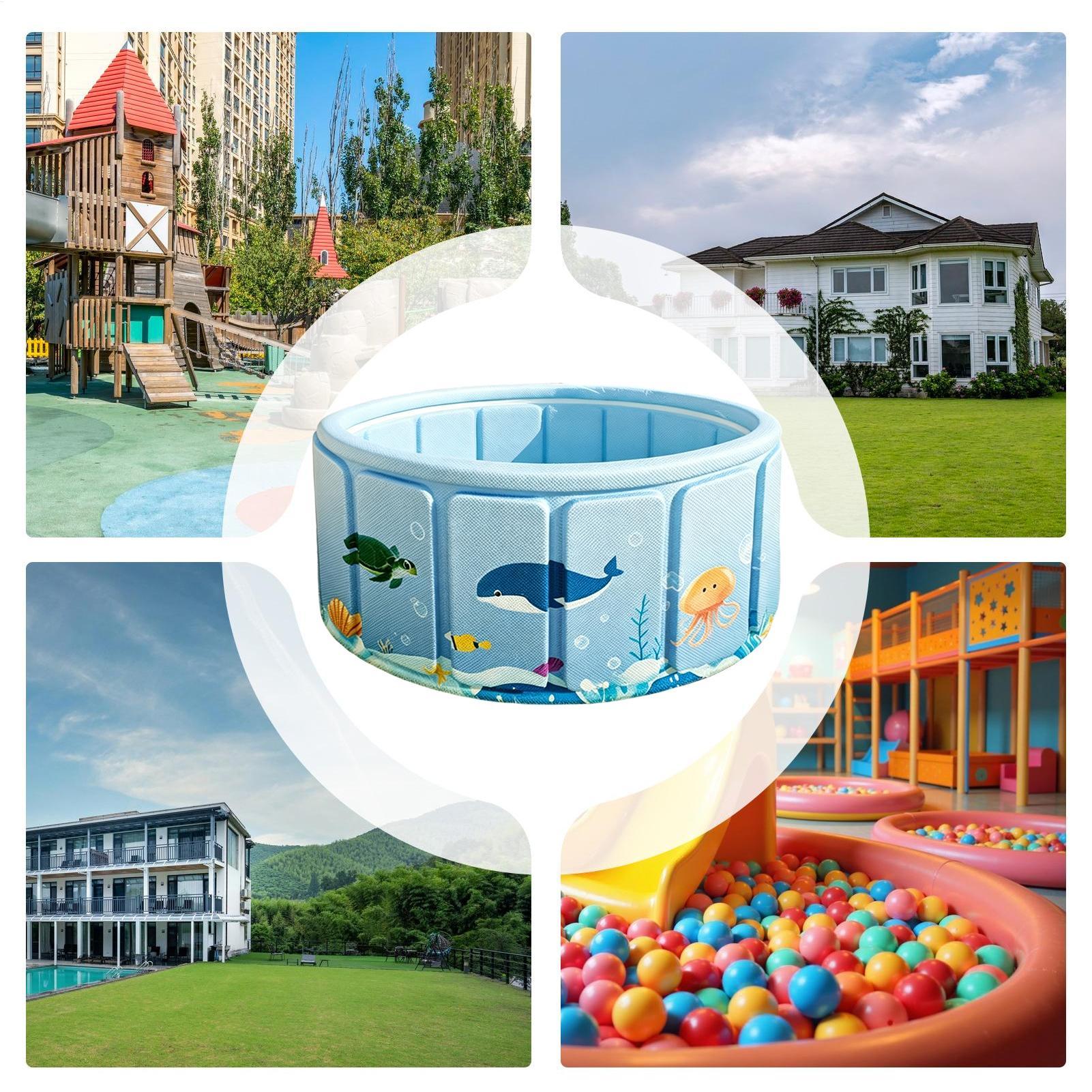 Piscina Plegable No Inflable,  - Party Games Kid Friendly reseña y precio