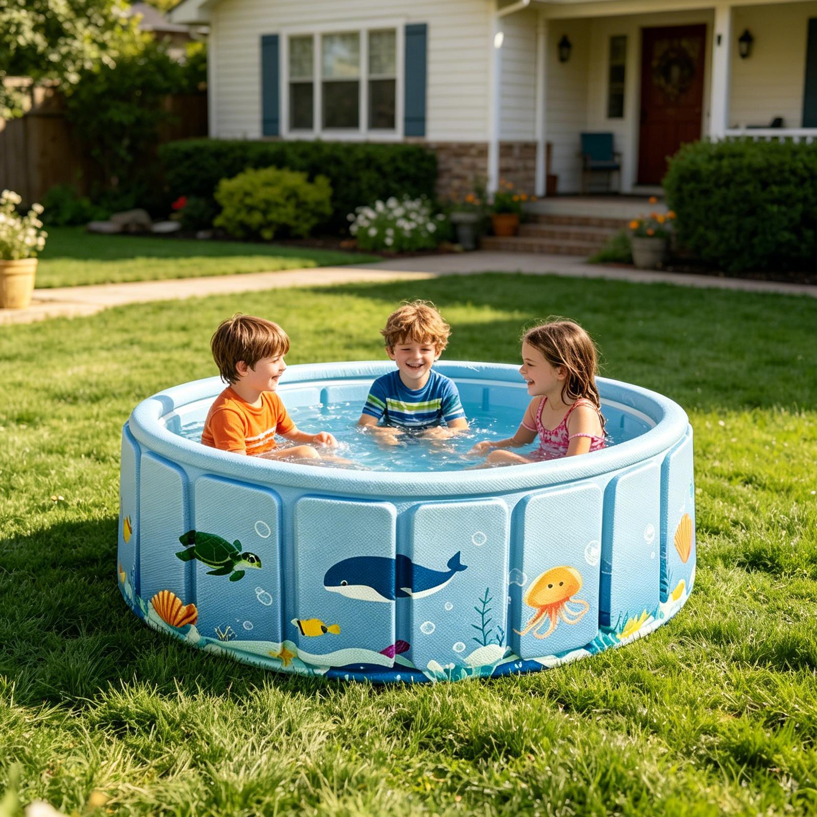 Piscina Plegable No Inflable,  - Party Games Kid Friendly reseña y precio