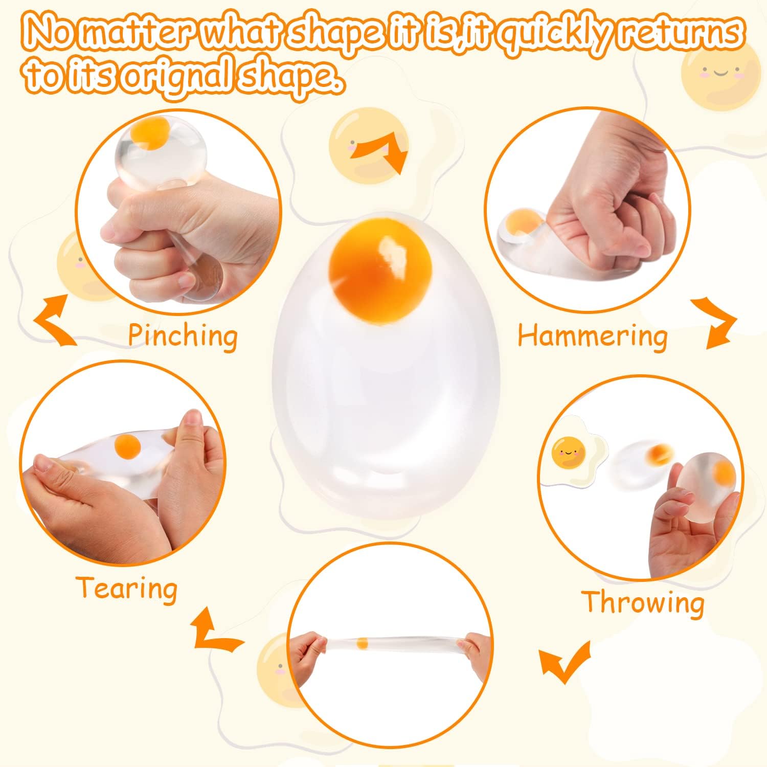 Pelota Antiestrés Funky Egg -  - Party Games Graduation reseña y precio